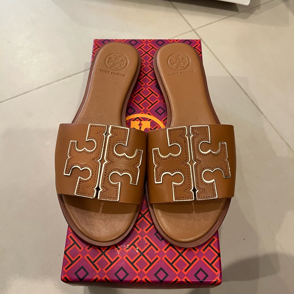 Tory Burch Double T Sport Slide/Sandals